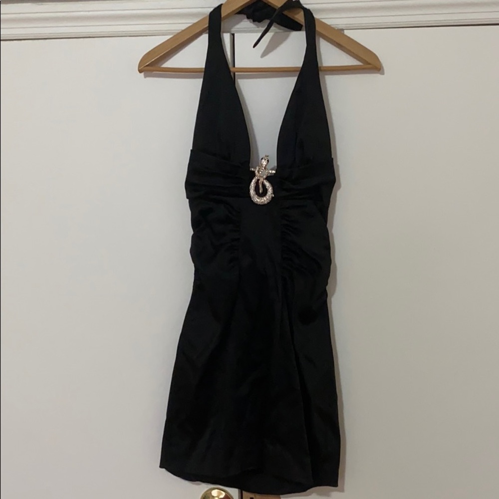 Black mini dress